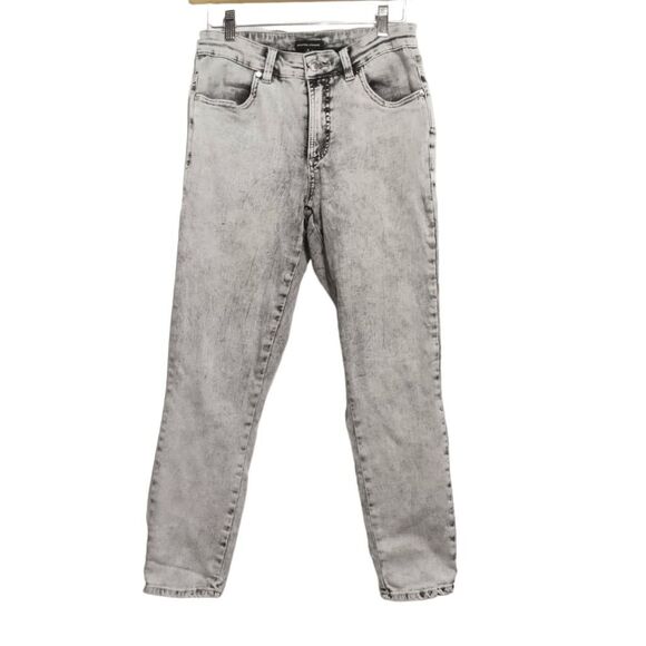 Universal Standard Denim - Universal Standard Seine Gray Acid Wash Stretch Skinny Ankle Crop Jeans Sz 4